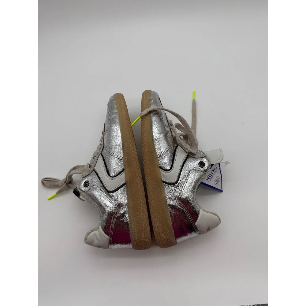 Verbenas Gaudi Sneakers Women size 7 metallic silver Low Top Lace Up Shoes NWT